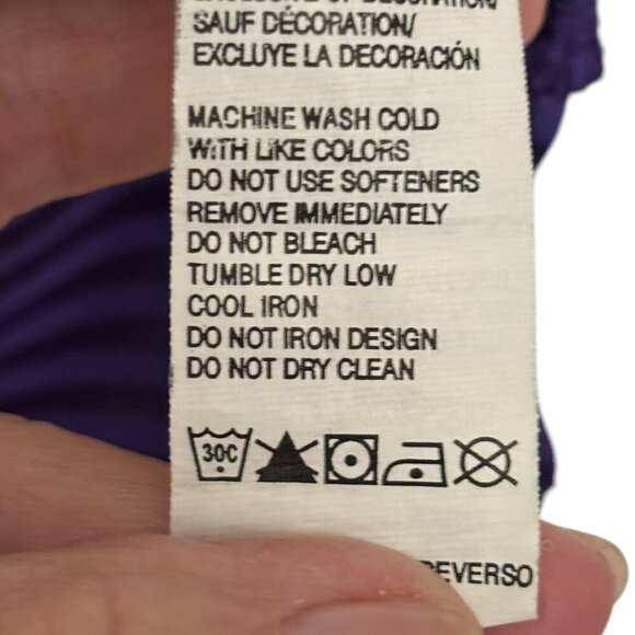 Izod Perform X Golf Polo Size Medium Purple Stripe - Picture 5 of 5